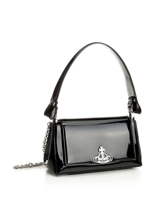 Vivienne Westwood Black Medium "hazel" Leather Bag