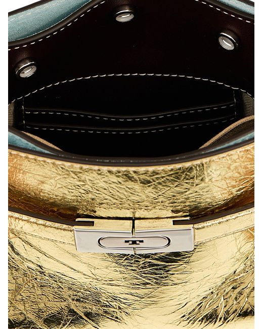 Radziwill Metallic Petite Double 'Lee Handbag Borse A Mano Oro di Tory Burch