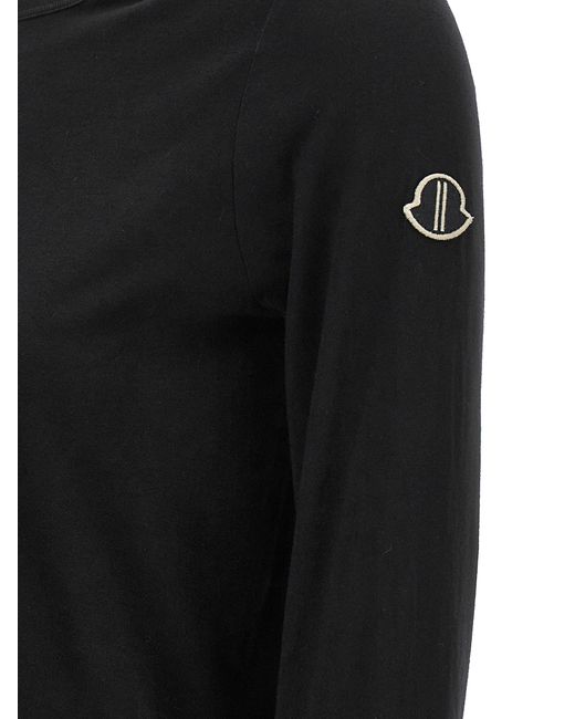 Rick Owens Black T-shirt Moncler Genius + Sweatshirt