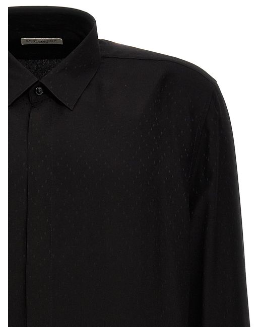 Saint Laurent Black Plumetis Shirt Shirt, Blouse for men