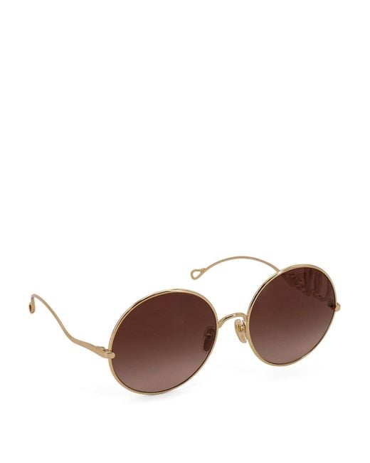 Chloé Brown Metal Sunglasses