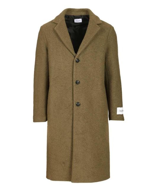 AMISH Green Oversized Wool Blend Coat Coats for men
