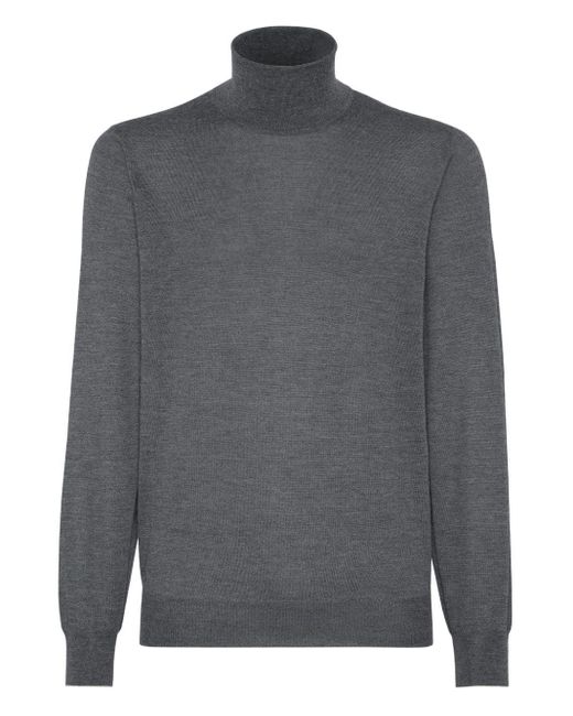 Top A Collo Alto di Brunello Cucinelli in Gray da Uomo
