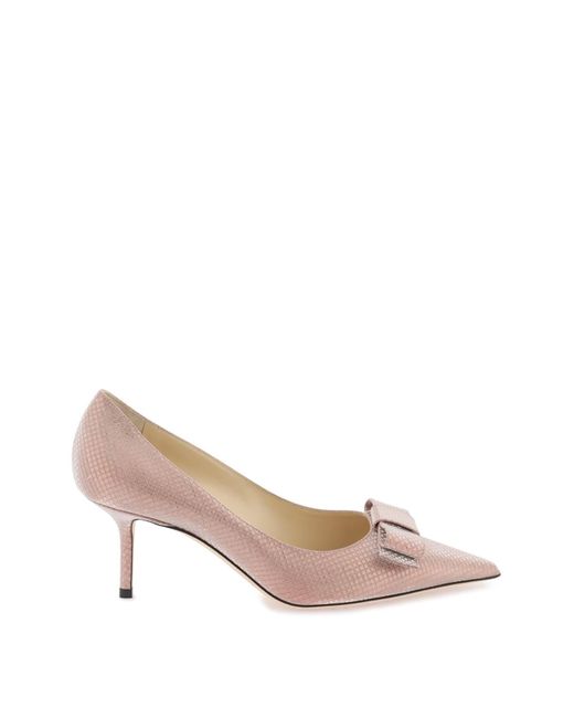 Jimmy Choo Pink 'love 65' Pumps With Bow