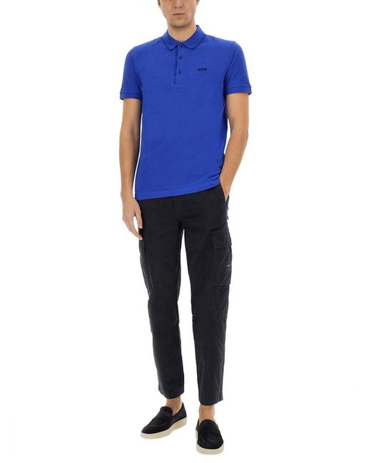 Boss Blue Polo "Paule 4" for men