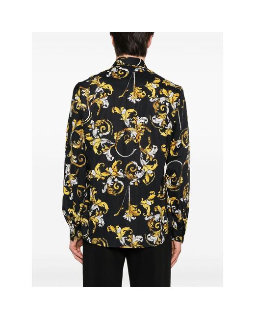 Camicie Cotone-Uomo di Versace Jeans Couture in Black da Uomo
