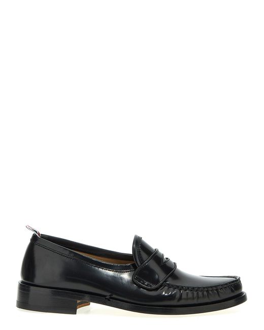 Thom Browne Black Pleated Varsity Loafers for men