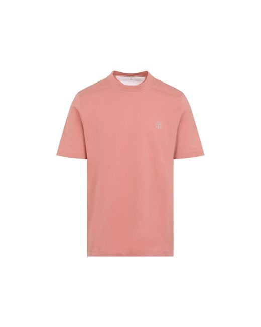 Brunello Cucinelli Pink T-Shirts Nude & Neutrals for men
