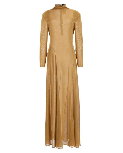 Lurex Knit Long Dress Abiti Oro di Tom Ford in Natural