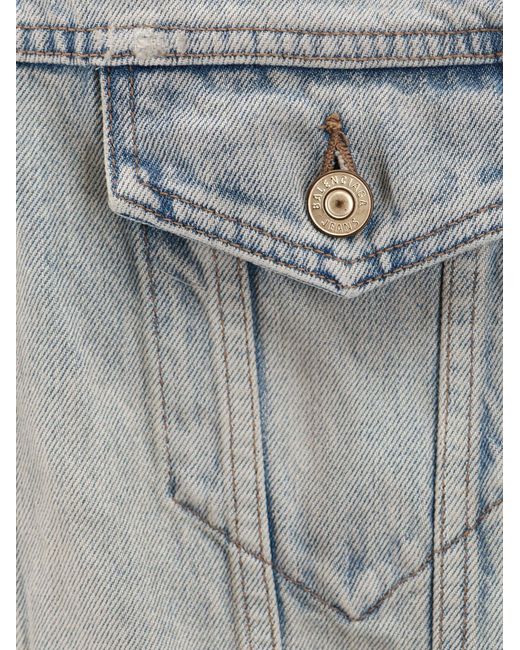 Giacca di jeans di Balenciaga in Gray da Uomo