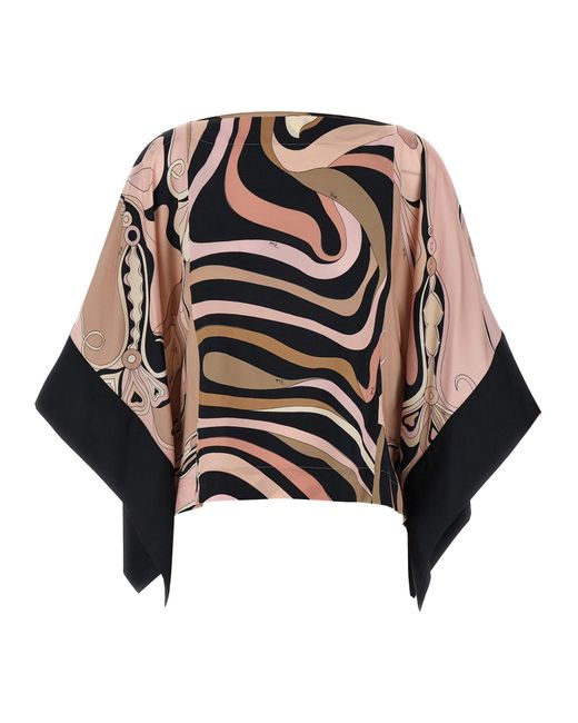 Wave Blouse Camicie Rosa-Donna di Emilio Pucci in Black