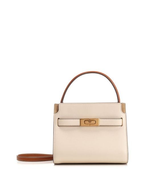 Tory Burch Natural Petite Double Lee Radziwill Handbags