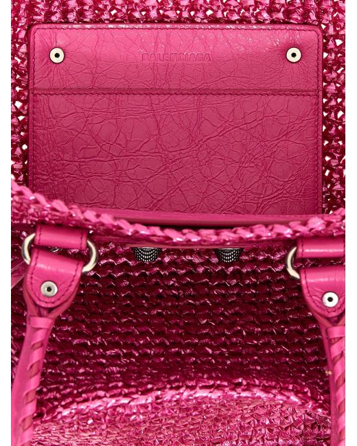 Balenciaga Pink Le Cagole Panier Tote Bag