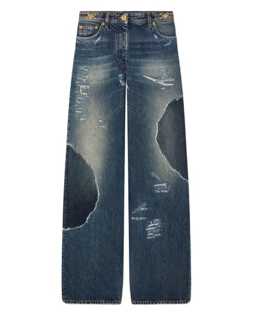 Versace Blue Distressed Jeans