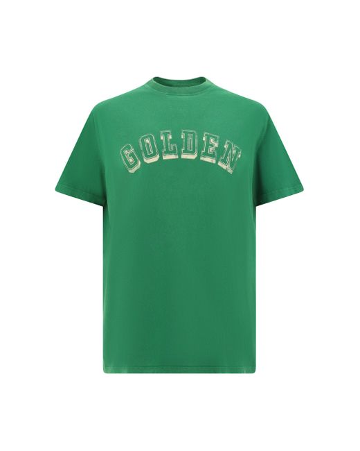 T-Shirt di Golden Goose Deluxe Brand in Green da Uomo