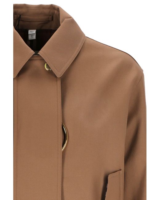 Burberry Zip-up Shirt Jacket in Brown | Lyst