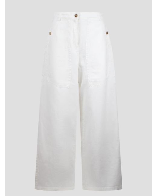 Etro White Wide Leg Denim Jeans