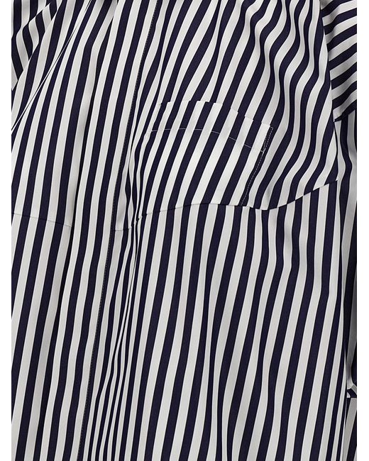Sacai Blue Striped Poplin Shirt