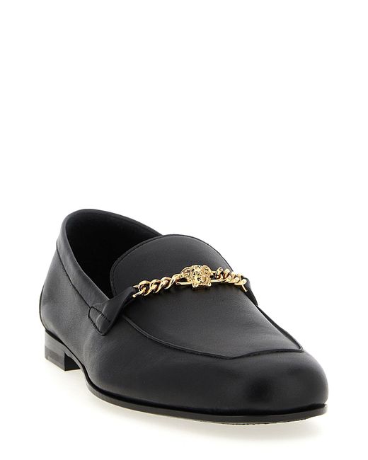 Medusa Mocassini Nero-Uomo di Versace in Black da Uomo