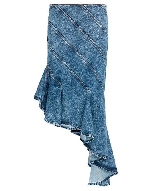 Gonna A Spirale di Alaïa in Blue