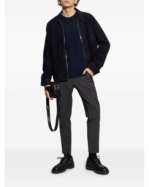 Paul Smith Blue Wool Crewneck Sweater for men