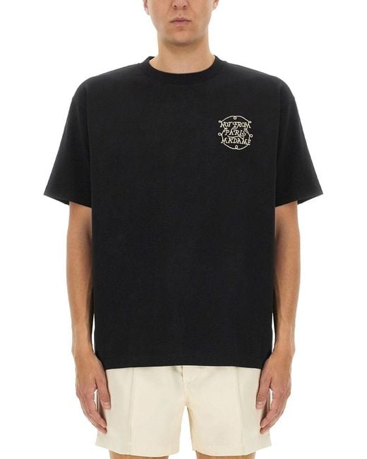 Cotton T-Shirt-Uomo di Drole de Monsieur in Black da Uomo