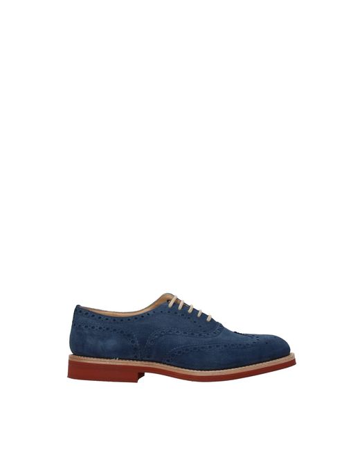 Church's Blue Lace Up And Monkstrap Downton Suede Astral for men