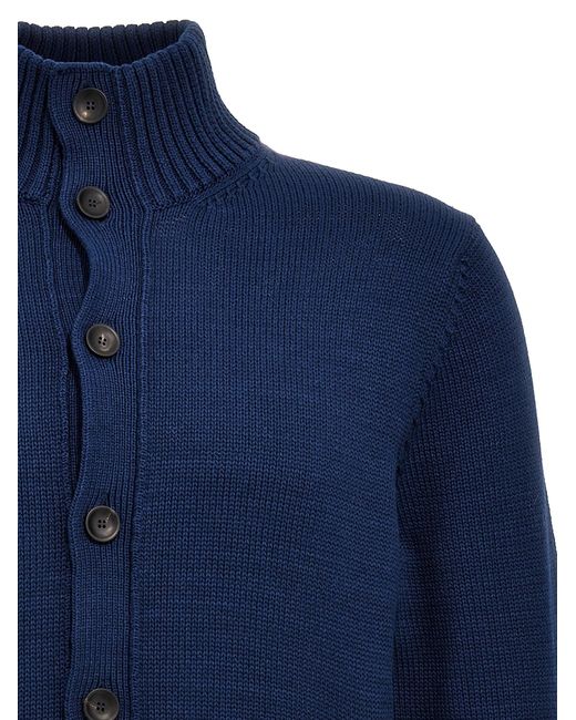 Zanone Blue Chioto Sweater, Cardigans for men