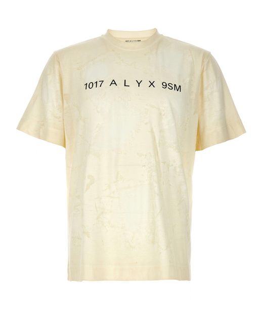 Translucent Graphic T Shirt Bianco di 1017 ALYX 9SM in Natural da Uomo