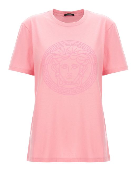 Versace Medusa T shirt in Pink Lyst UK