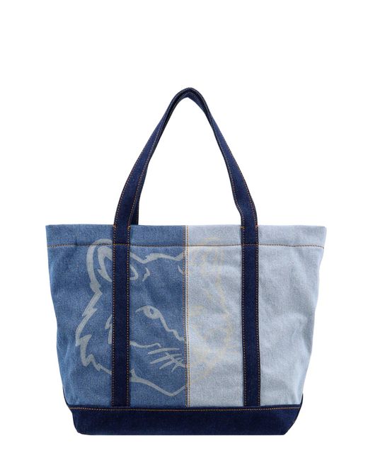 Maison Kitsuné Blue Shoulder Bag