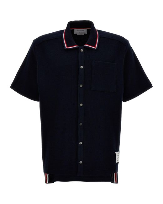 Thom Browne Black Cotton Knit Shirt Shirt, Blouse for men