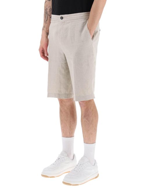 Zegna Natural Linen Shorts for men
