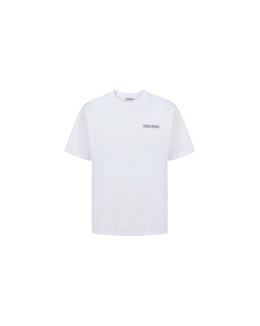 Marcelo Burlon White Organic Cotton T-shirt With Frontal Logo Print for men