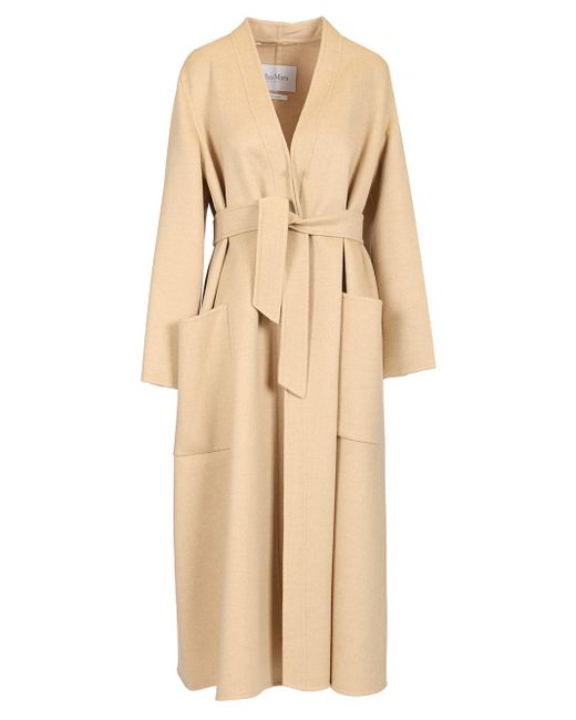 ☆MaxMara☆入手困難☆上品Camel Robe Coat/VEZZOSO Max Mara Vezzoso Coats And Trench Coats in Natural | Lyst