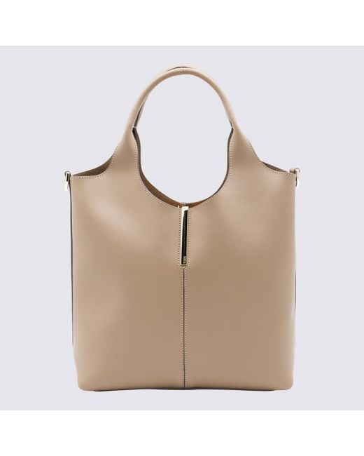Tod's Natural Light Leather Top Handle Bag