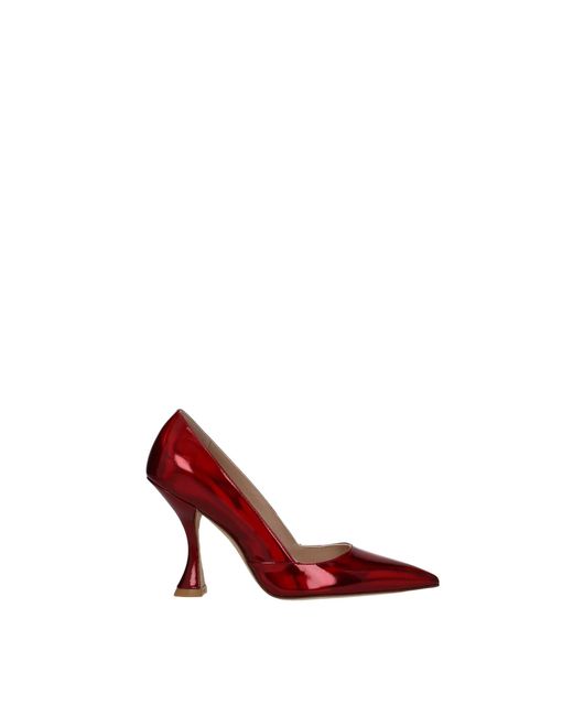 stuart weitzman red patent leather pumps