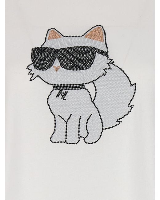 Karl Lagerfeld White Ikonik 2.0 T-shirt