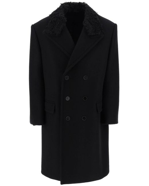 Lanvin Black Wool Oversize Coat for men
