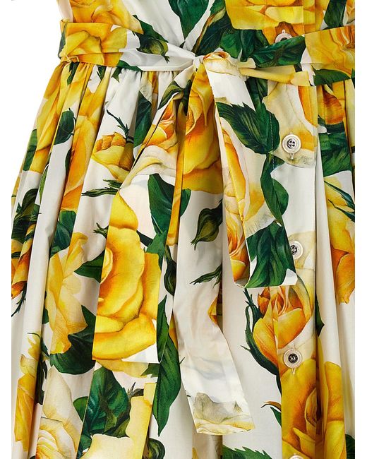Dolce & Gabbana Yellow 'Rose Gialle' Dress