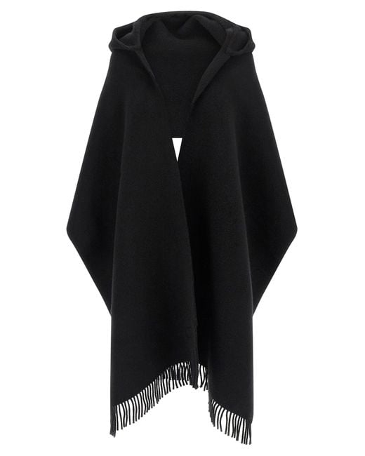Brunello Cucinelli Black Hooded Scarf