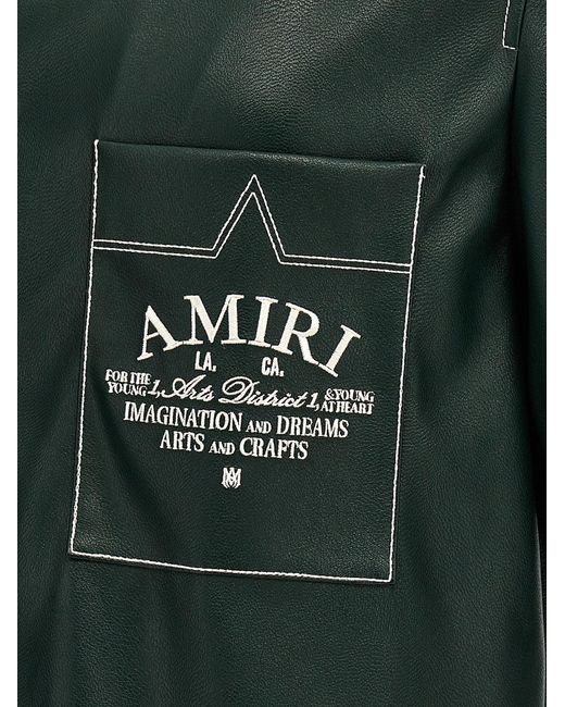 Amiri Green Arts District Camp Shirt, Blouse for men
