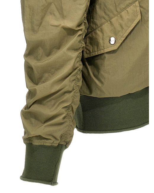 Giorgio Brato Green Nylon Bomber Jacket Casual Jackets, Parka for men