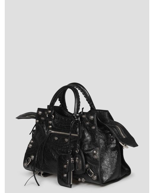 Balenciaga Black Neo Cagole City Shoulder Bags