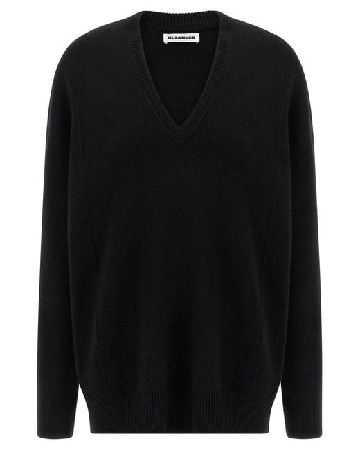 Cashmere Sweater Maglioni Nero-Donna di Jil Sander in Black