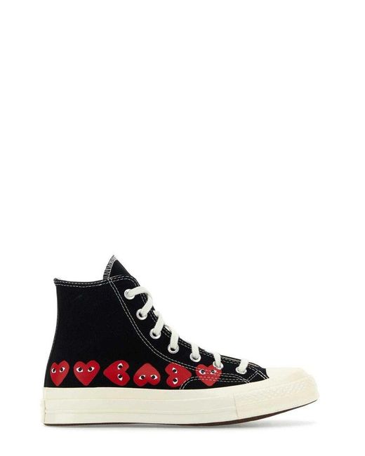 COMME DES GARÇONS PLAY White Canvas Comme Des Garã§Ons X Converse Sneakers