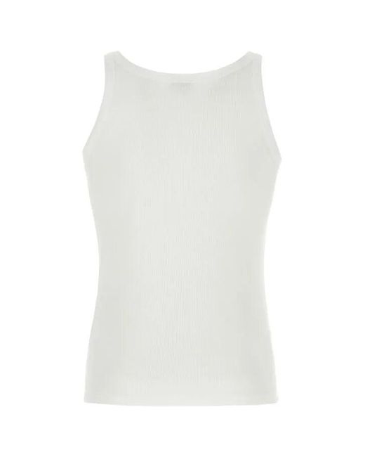 Dolce & Gabbana White Cotton Marcello Tank Top for men