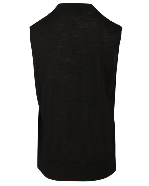 Ballantyne Black V-Neck Vest Jackets for men