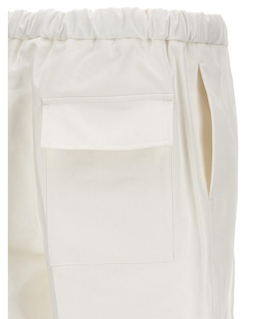 Jil Sander White Gabardine Trousers Pants for men