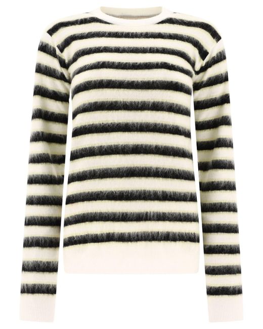Marni Black Striped Mohair Sweater